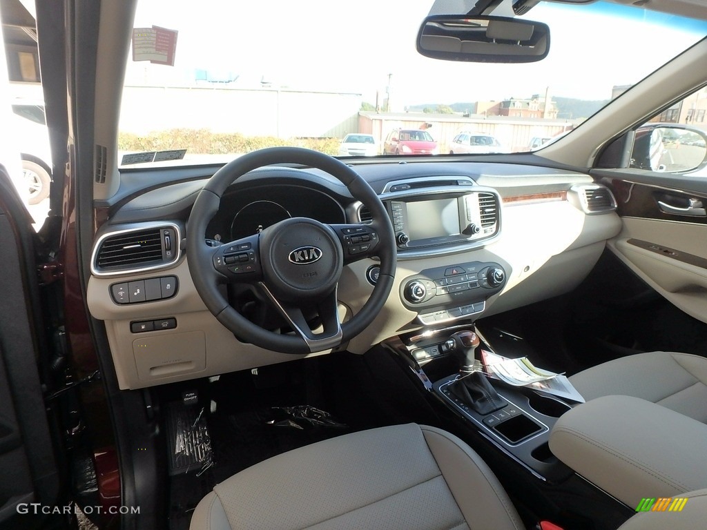 Stone Beige Interior 2018 Kia Sorento EX V6 AWD Photo #123212611
