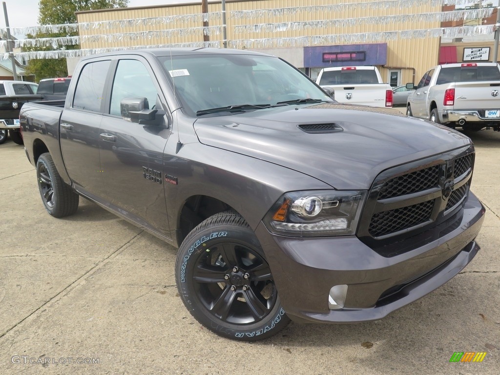 2018 1500 Night Crew Cab 4x4 - Granite Crystal Metallic / Black photo #1