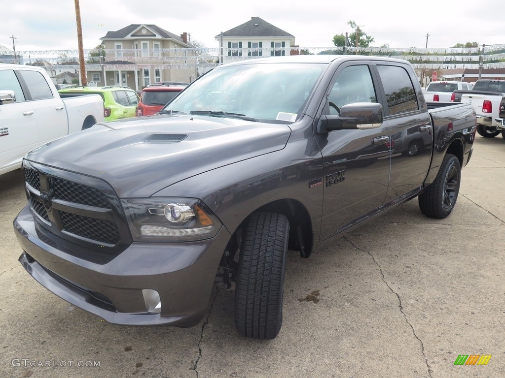 2018 1500 Night Crew Cab 4x4 - Granite Crystal Metallic / Black photo #4