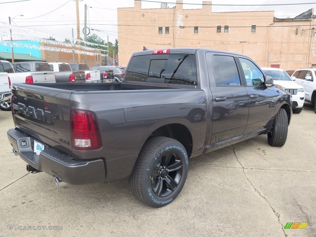 2018 1500 Night Crew Cab 4x4 - Granite Crystal Metallic / Black photo #7