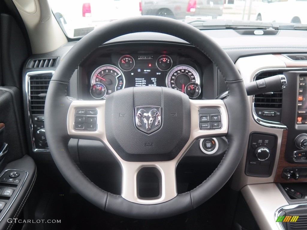 2017 Ram 2500 Laramie Crew Cab 4x4 Black Steering Wheel Photo #123214146