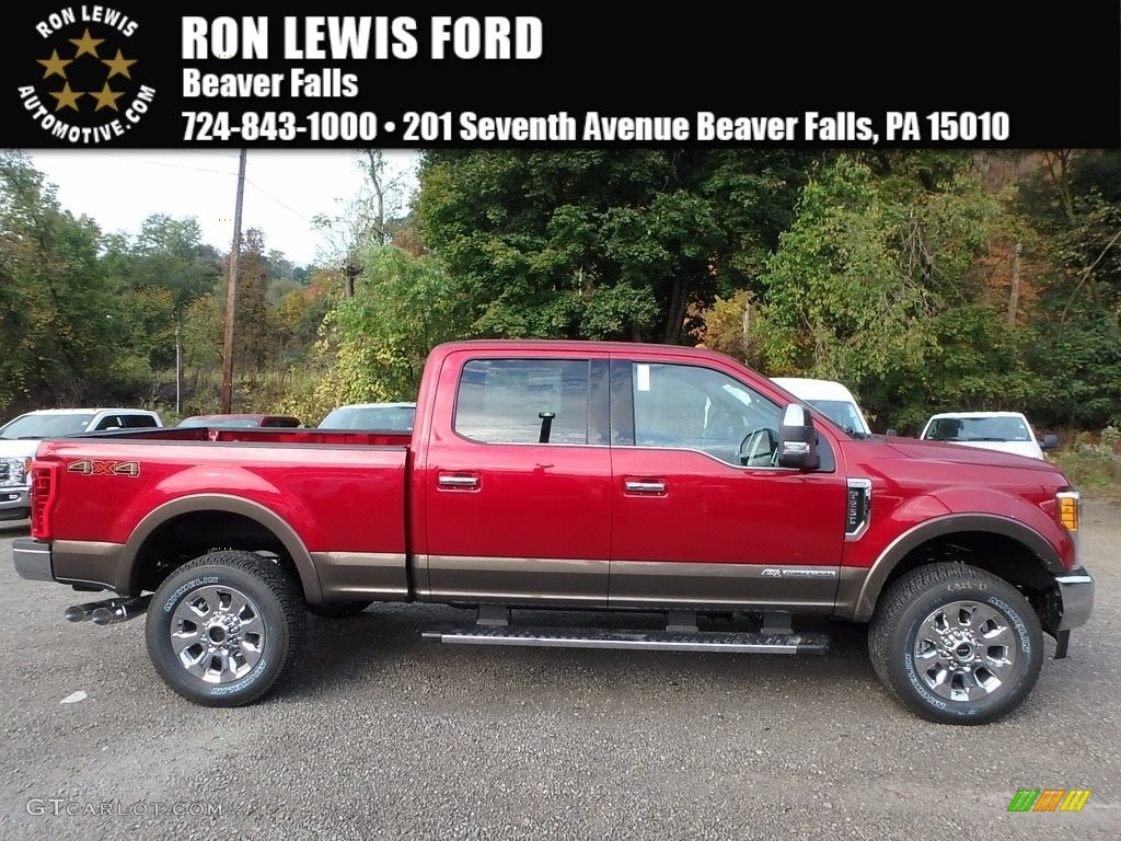 2017 F250 Super Duty King Ranch Crew Cab 4x4 - Ruby Red / King Ranch Mesa Antique Java photo #1