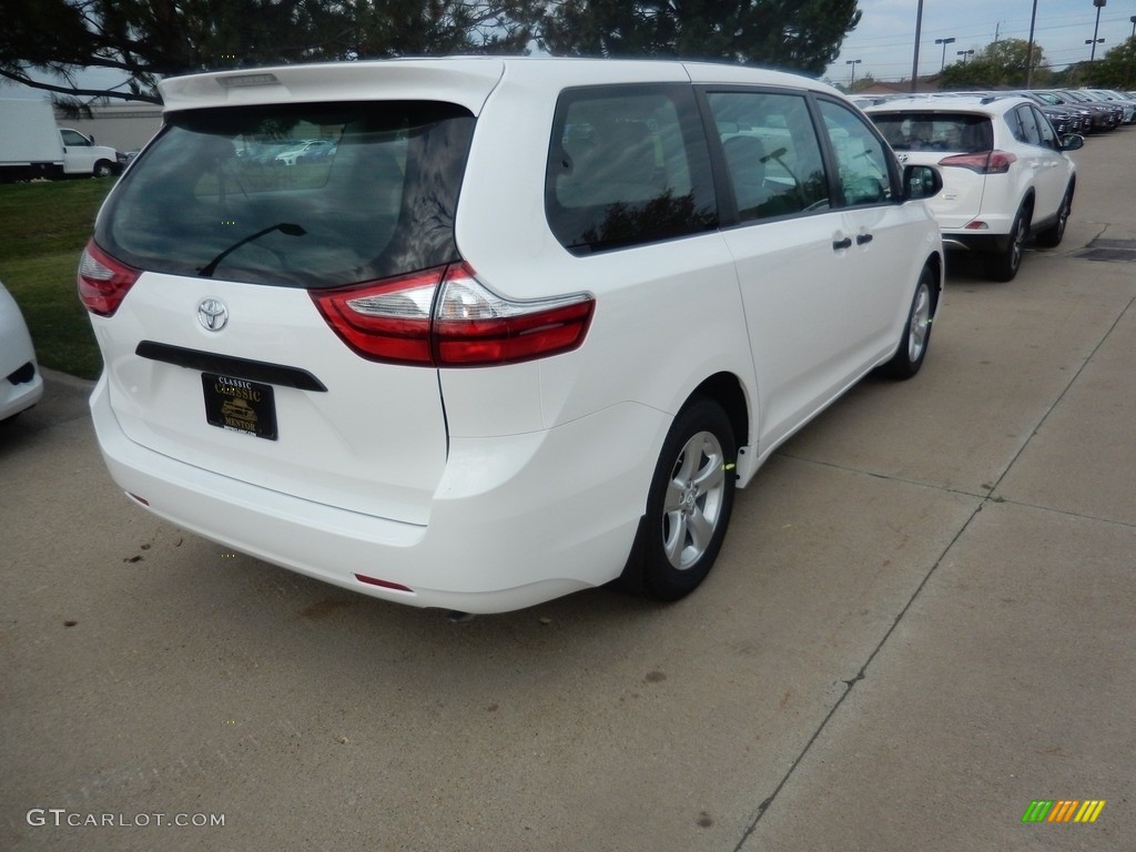 2017 Sienna L - Super White / Ash photo #2