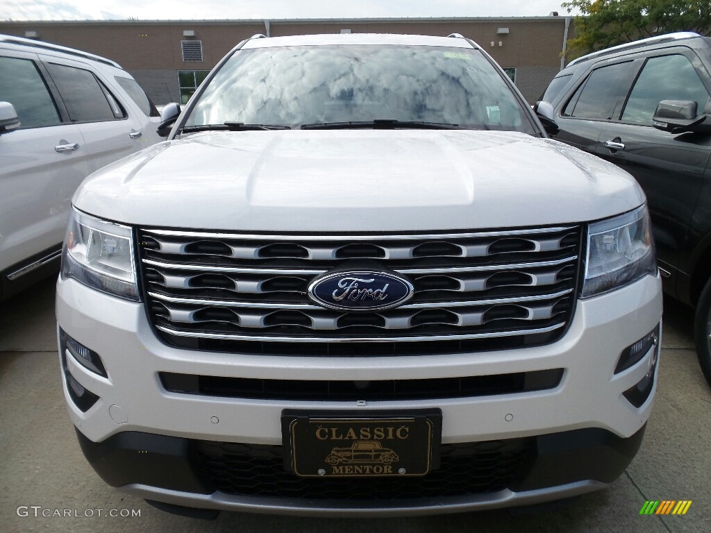 2017 Explorer Limited 4WD - White Platinum / Medium Light Camel photo #2