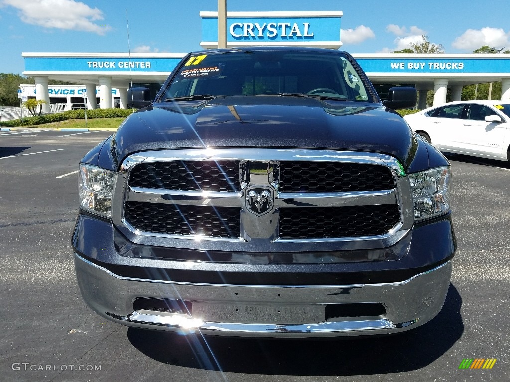 2017 1500 SLT Crew Cab 4x4 - Maximum Steel Metallic / Black/Diesel Gray photo #8