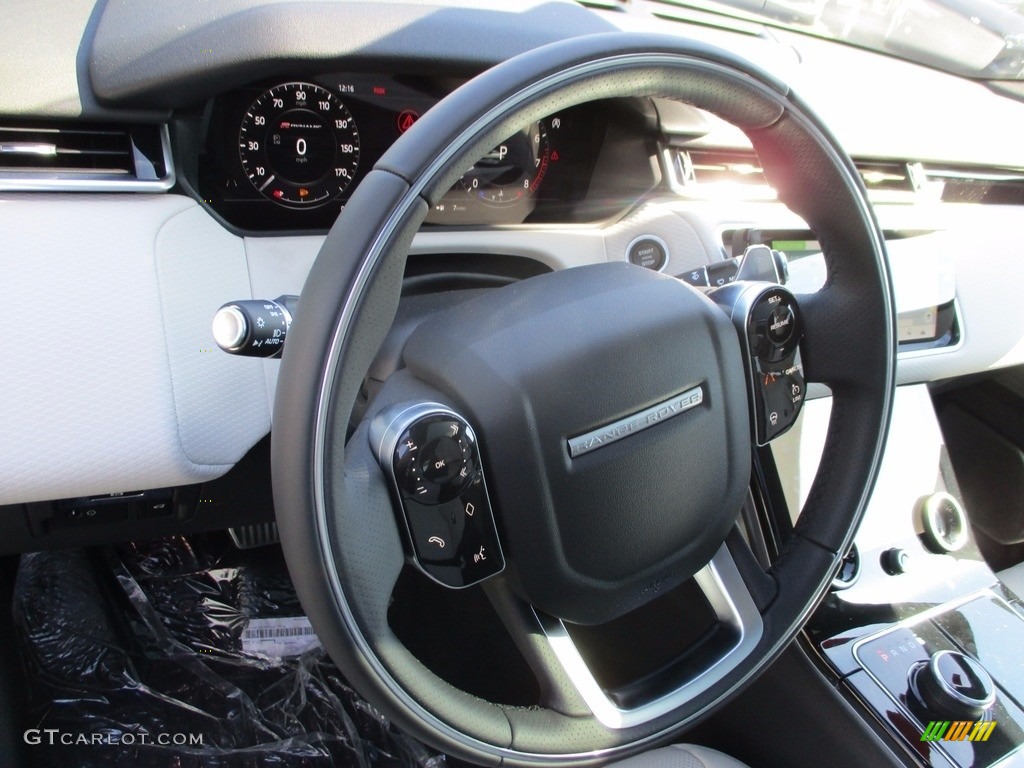 2018 Land Rover Range Rover Velar R Dynamic SE Dapple Grey/Light Oyster Steering Wheel Photo #123218206