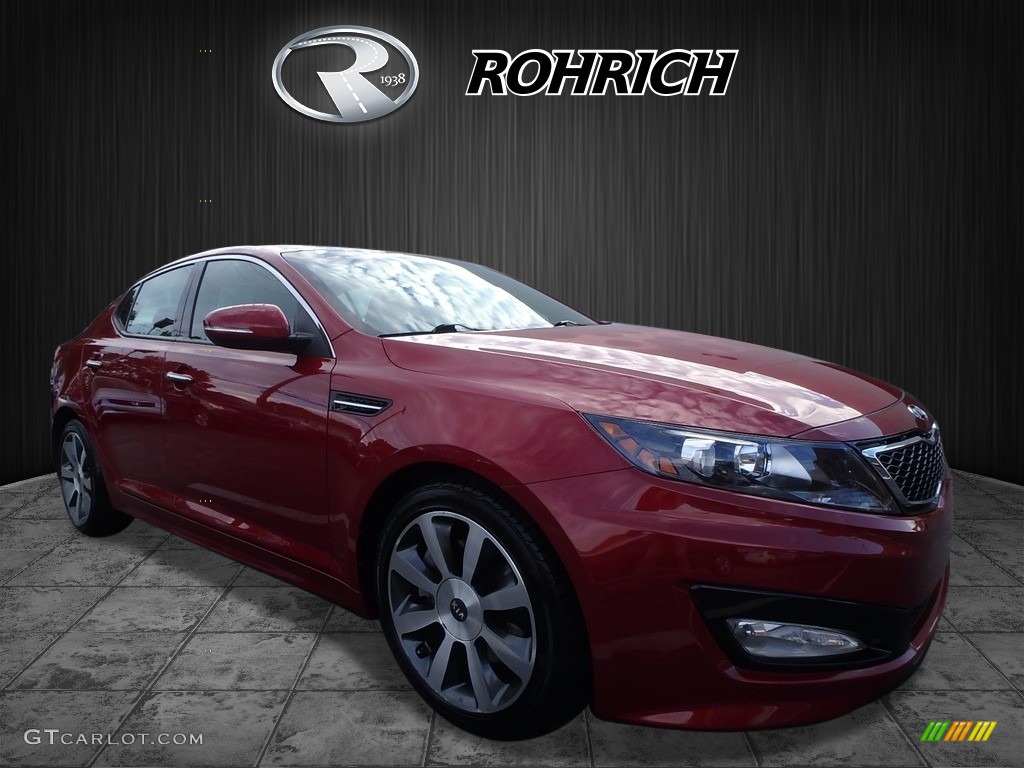 2012 Optima SX - Spicy Red / Black photo #1