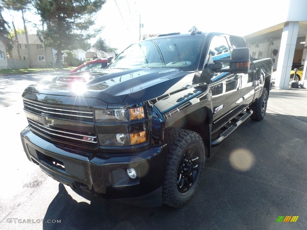 Black 2018 Chevrolet Silverado 2500HD LT Crew Cab 4x4 Exterior Photo #123220000