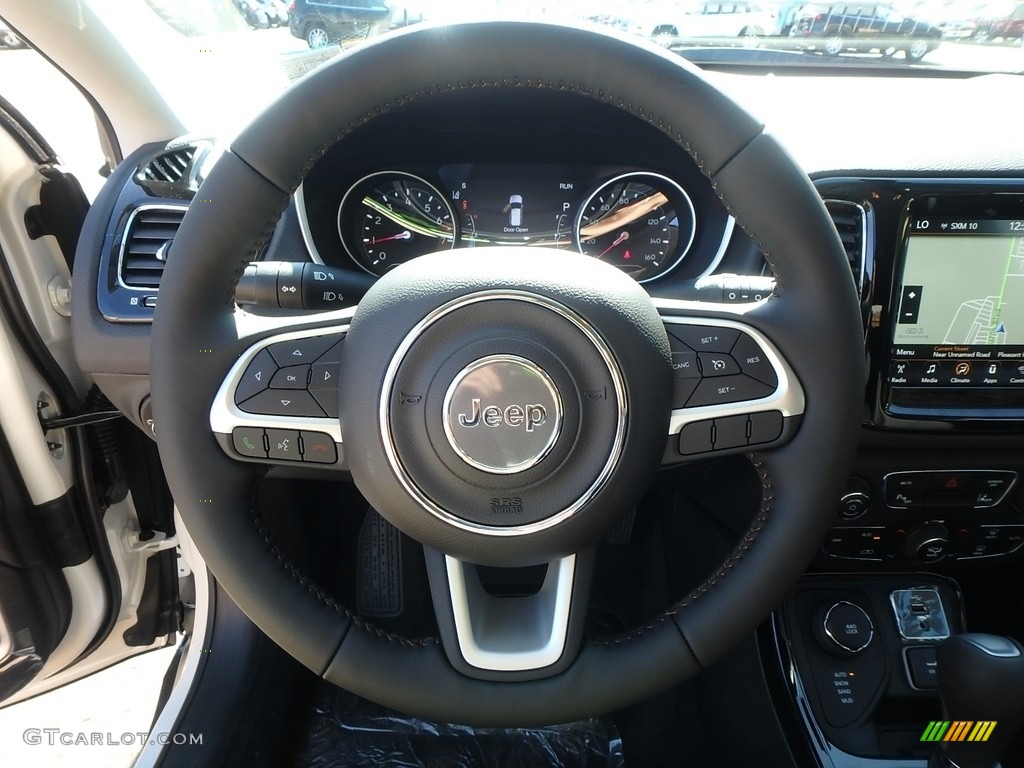 2018 Jeep Compass Limited 4x4 Black Steering Wheel Photo #123221731