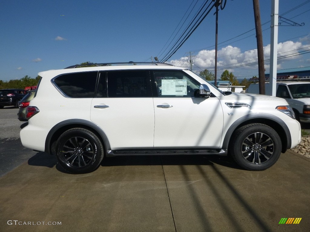 Pearl White 2018 Nissan Armada Platinum 4x4 Exterior Photo #123221761