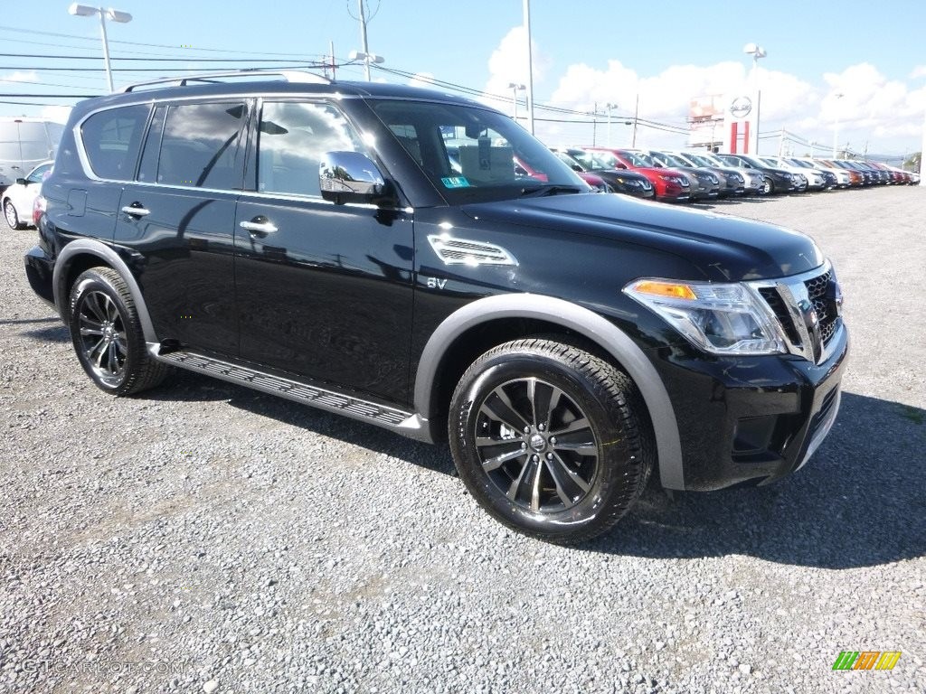 Super Black 2018 Nissan Armada Platinum 4x4 Exterior Photo #123222148