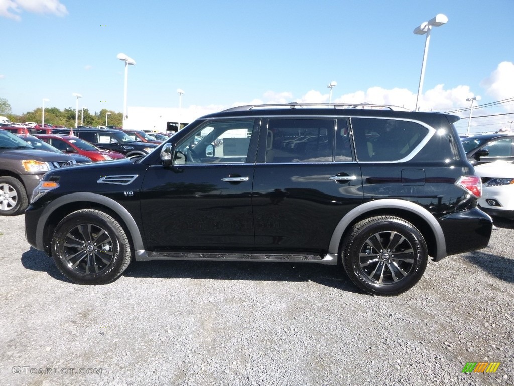 Super Black 2018 Nissan Armada Platinum 4x4 Exterior Photo #123222172
