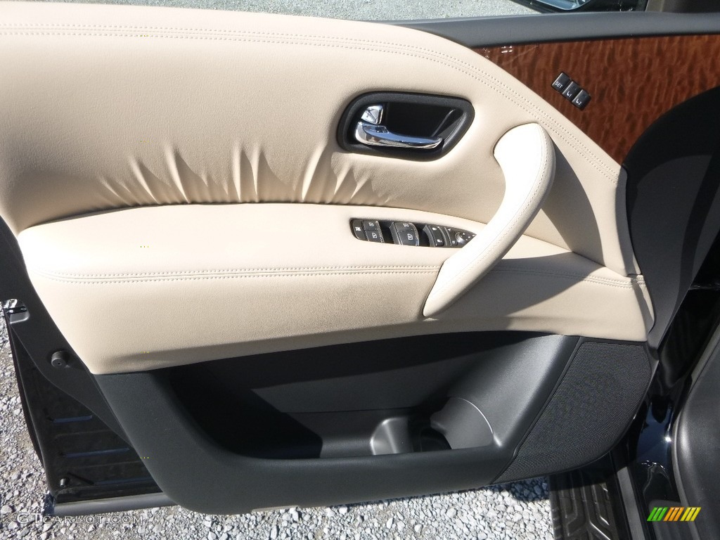 2018 Nissan Armada Platinum 4x4 Almond Door Panel Photo #123222454