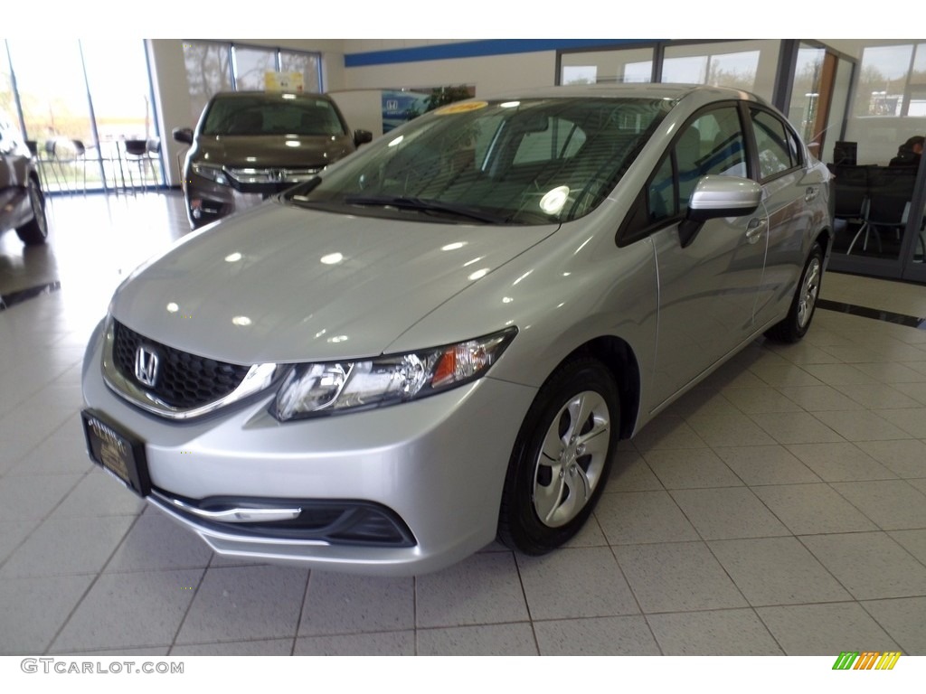 2014 Civic LX Sedan - Alabaster Silver Metallic / Gray photo #1