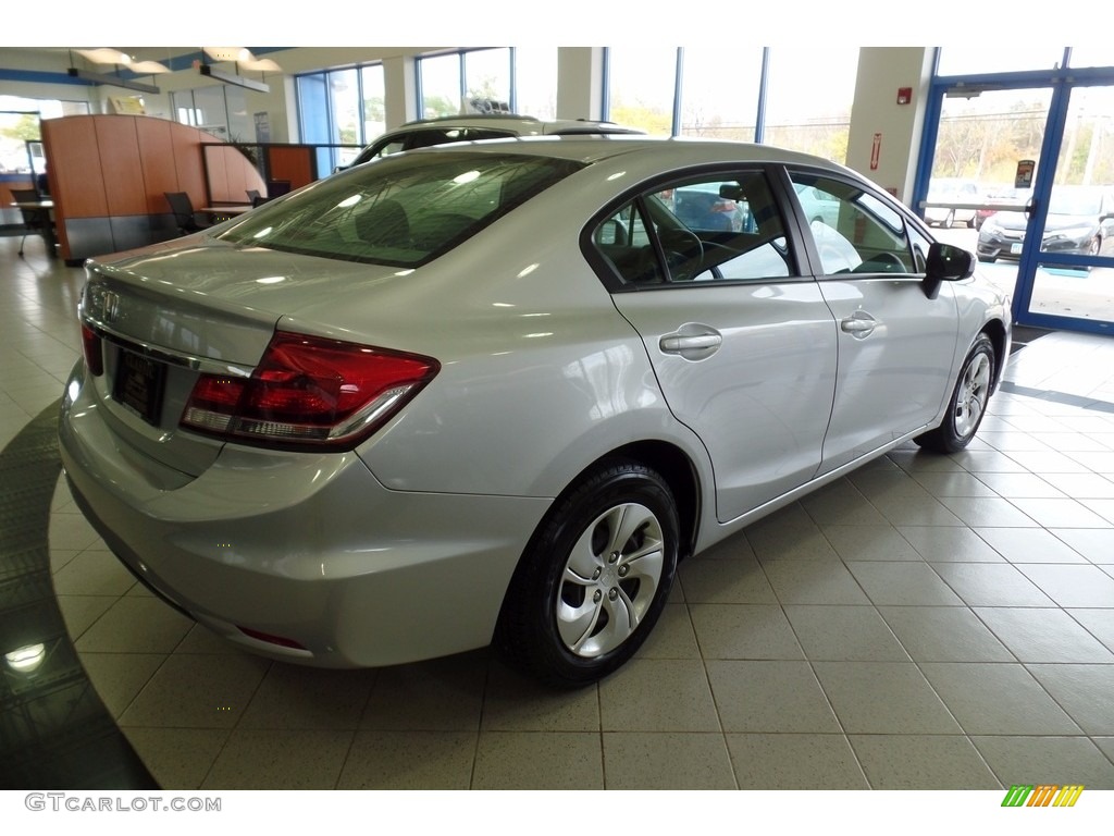 2014 Civic LX Sedan - Alabaster Silver Metallic / Gray photo #3