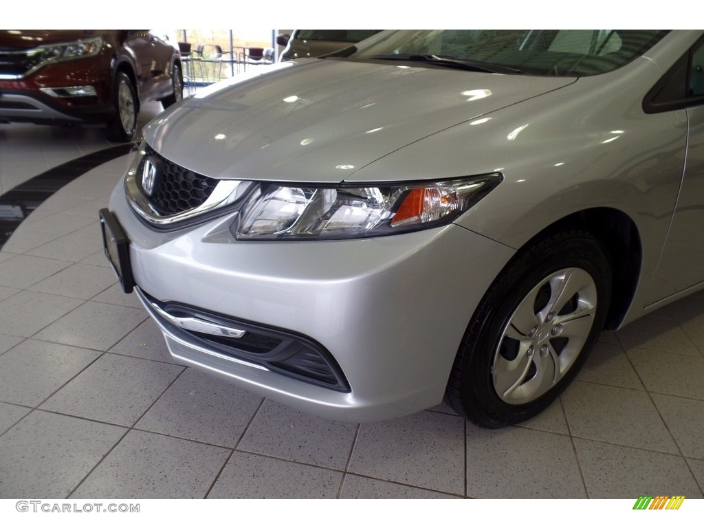 2014 Civic LX Sedan - Alabaster Silver Metallic / Gray photo #5