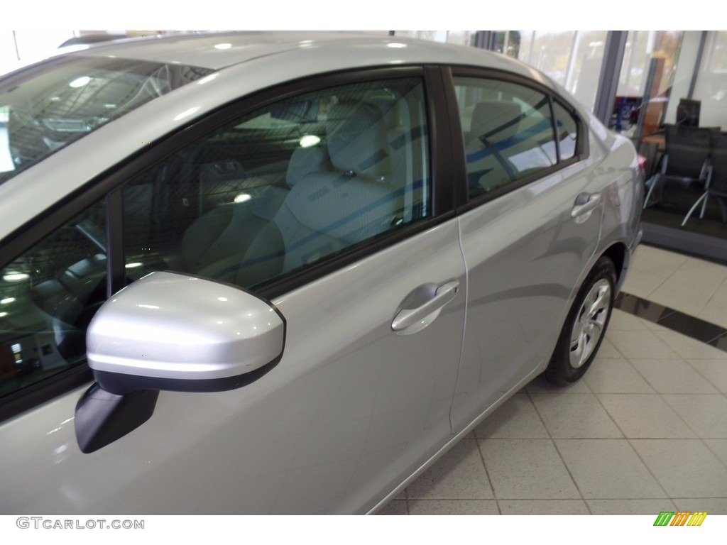 2014 Civic LX Sedan - Alabaster Silver Metallic / Gray photo #6