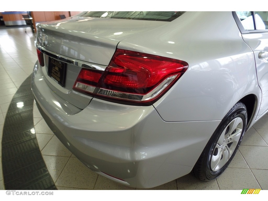 2014 Civic LX Sedan - Alabaster Silver Metallic / Gray photo #8