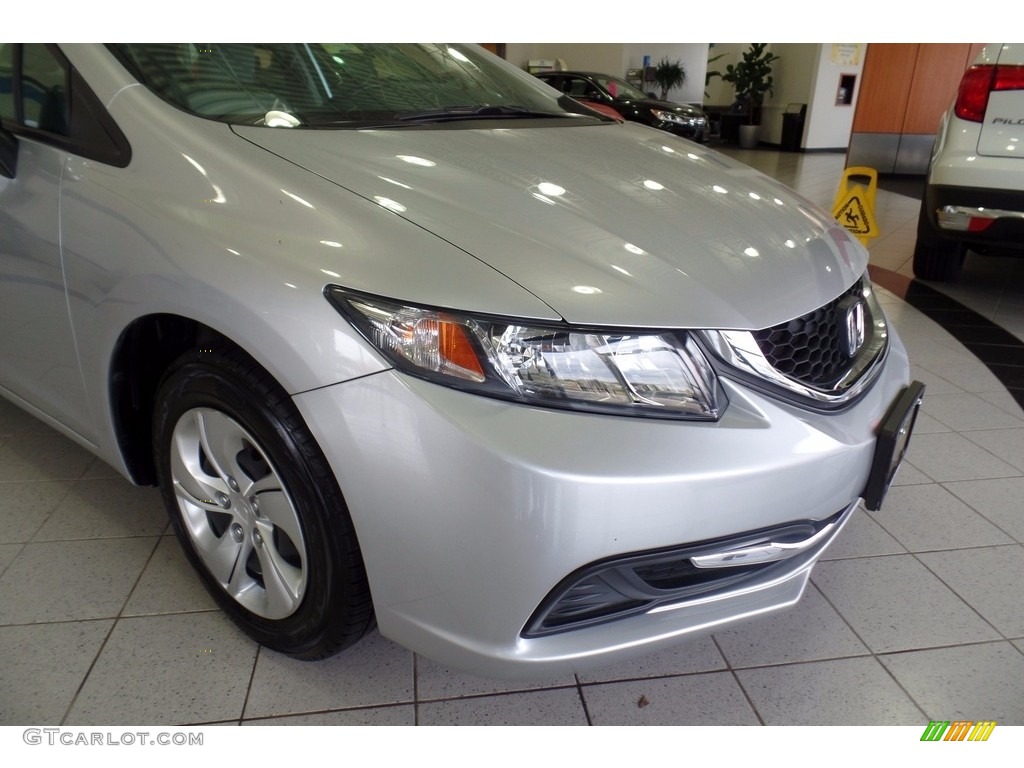 2014 Civic LX Sedan - Alabaster Silver Metallic / Gray photo #10