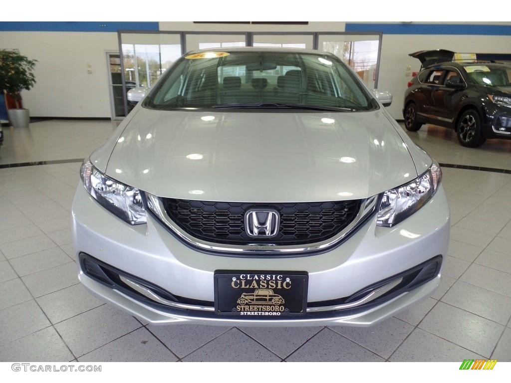 2014 Civic LX Sedan - Alabaster Silver Metallic / Gray photo #11