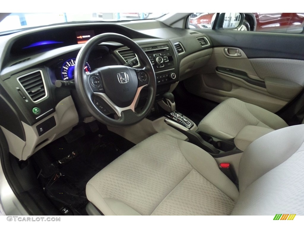 2014 Civic LX Sedan - Alabaster Silver Metallic / Gray photo #13