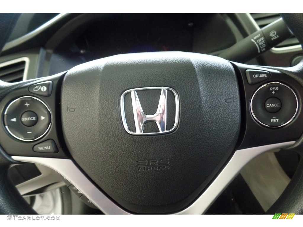 2014 Civic LX Sedan - Alabaster Silver Metallic / Gray photo #18