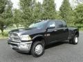 2018 Brilliant Black Crystal Pearl Ram 3500 Laramie Mega Cab 4x4 Dual Rear Wheel  photo #2