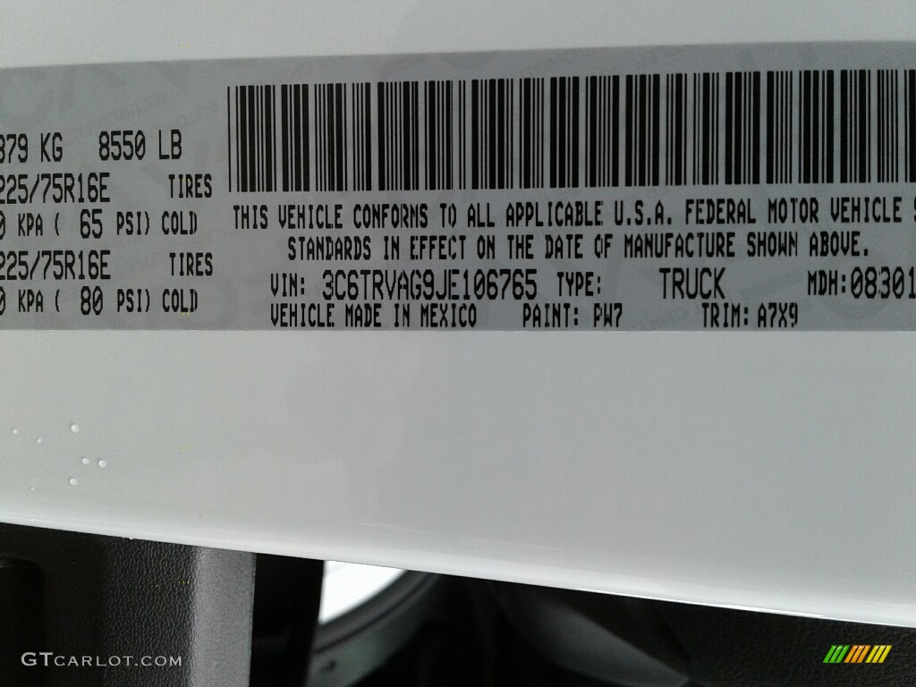2018 ProMaster Color Code PW7 for Bright White Photo #123232894