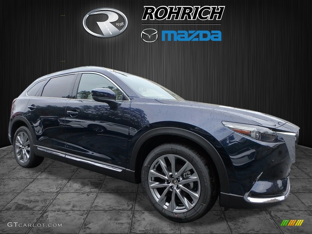 2018 CX-9 Grand Touring AWD - Deep Crystal Blue Mica / Sand photo #1