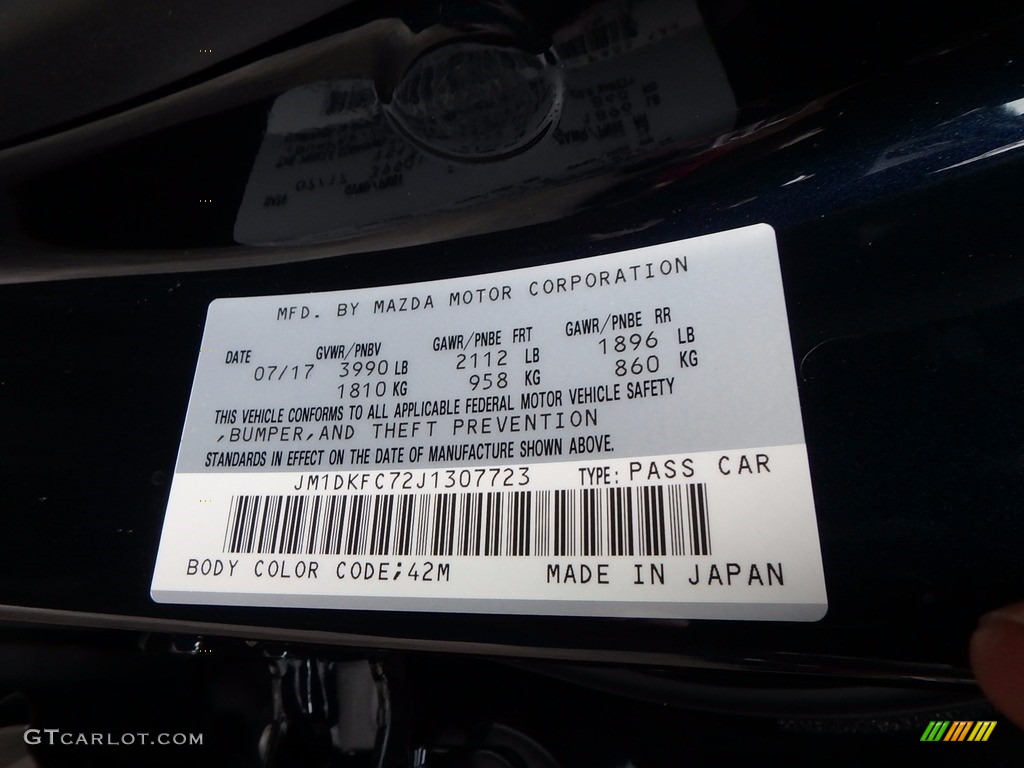 2018 CX-3 Touring AWD - Deep Crystal Blue Mica / Black photo #11
