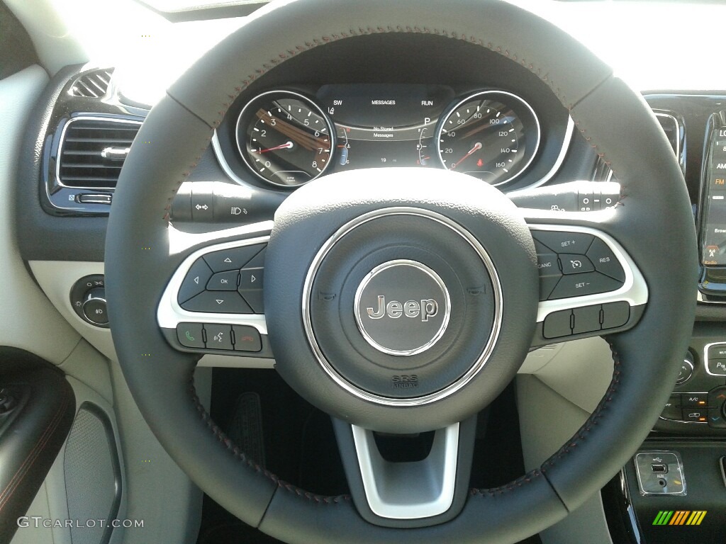 2018 Jeep Compass Limited Black/Ski Gray Steering Wheel Photo #123242374