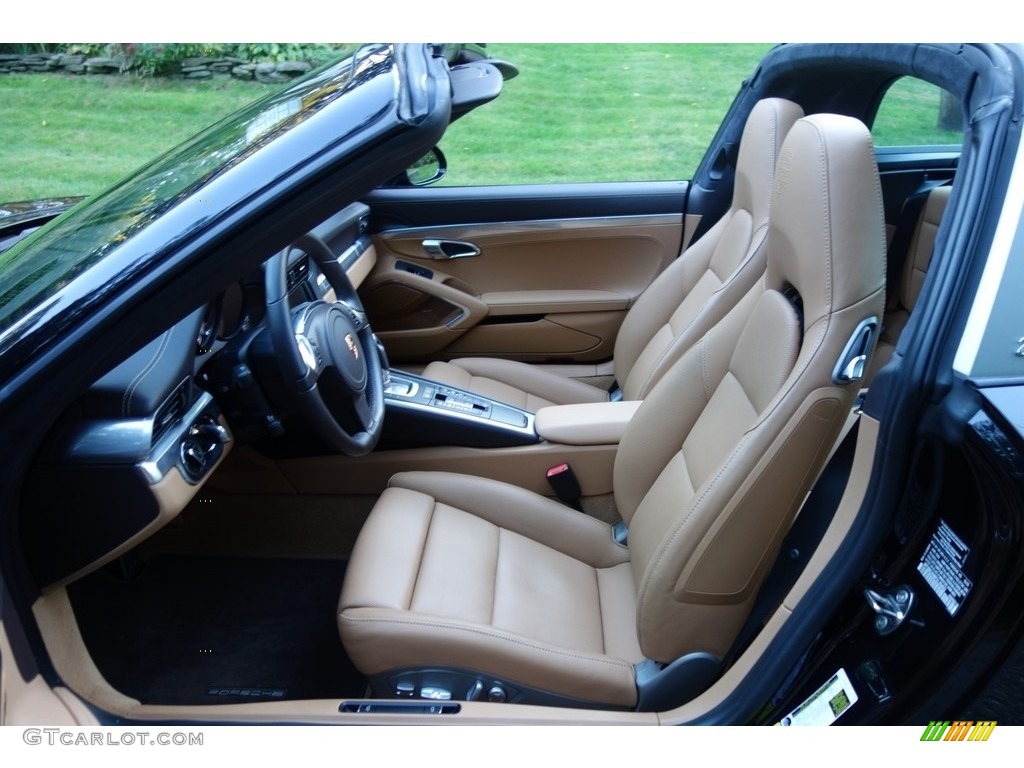Espresso/Cognac Natural Leather Interior 2015 Porsche 911 Targa 4S Photo #123243280