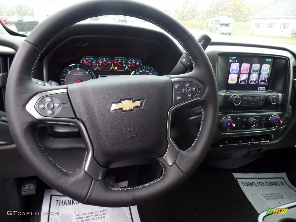 2018 Chevrolet Silverado 2500HD LT Crew Cab 4x4 Jet Black Steering Wheel Photo #123244471