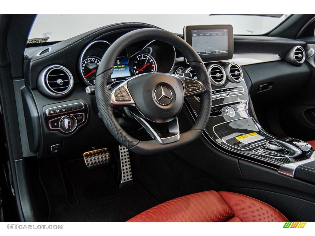 2018 Mercedes-Benz C 43 AMG 4Matic Cabriolet Cranberry Red/Black Dashboard Photo #123246640