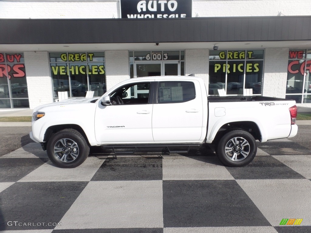 2017 Tacoma TRD Sport Double Cab - Super White / TRD Graphite photo #1