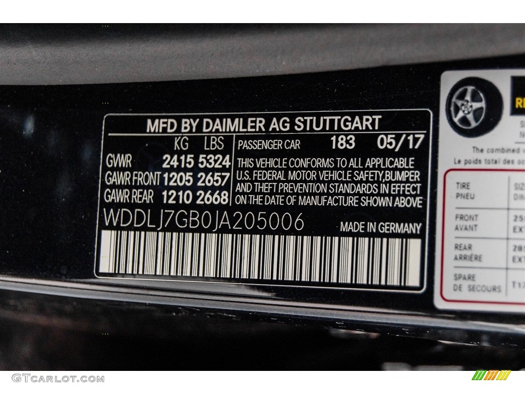 2018 CLS Color Code 183 for Magnetite Black Metallic Photo #123247324
