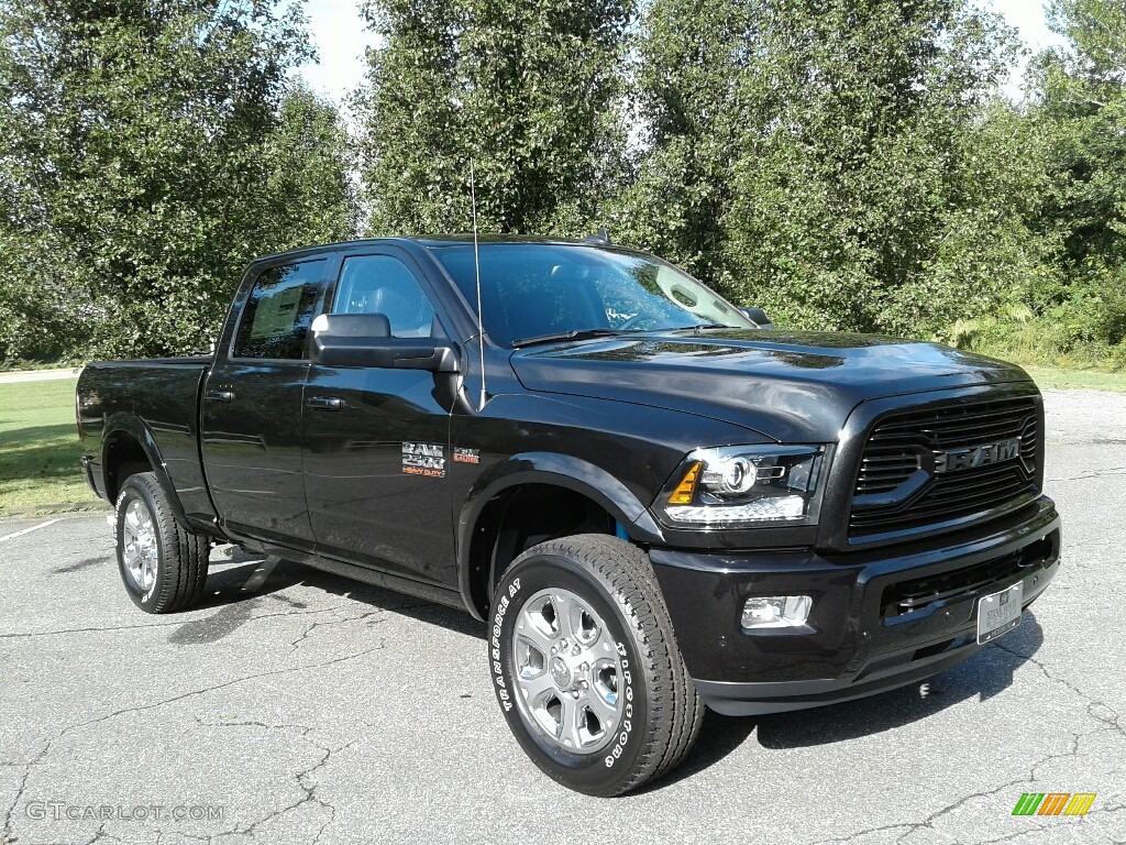 Brilliant Black Crystal Pearl 2018 Ram 2500 Laramie Crew Cab 4x4 Exterior Photo #123249736