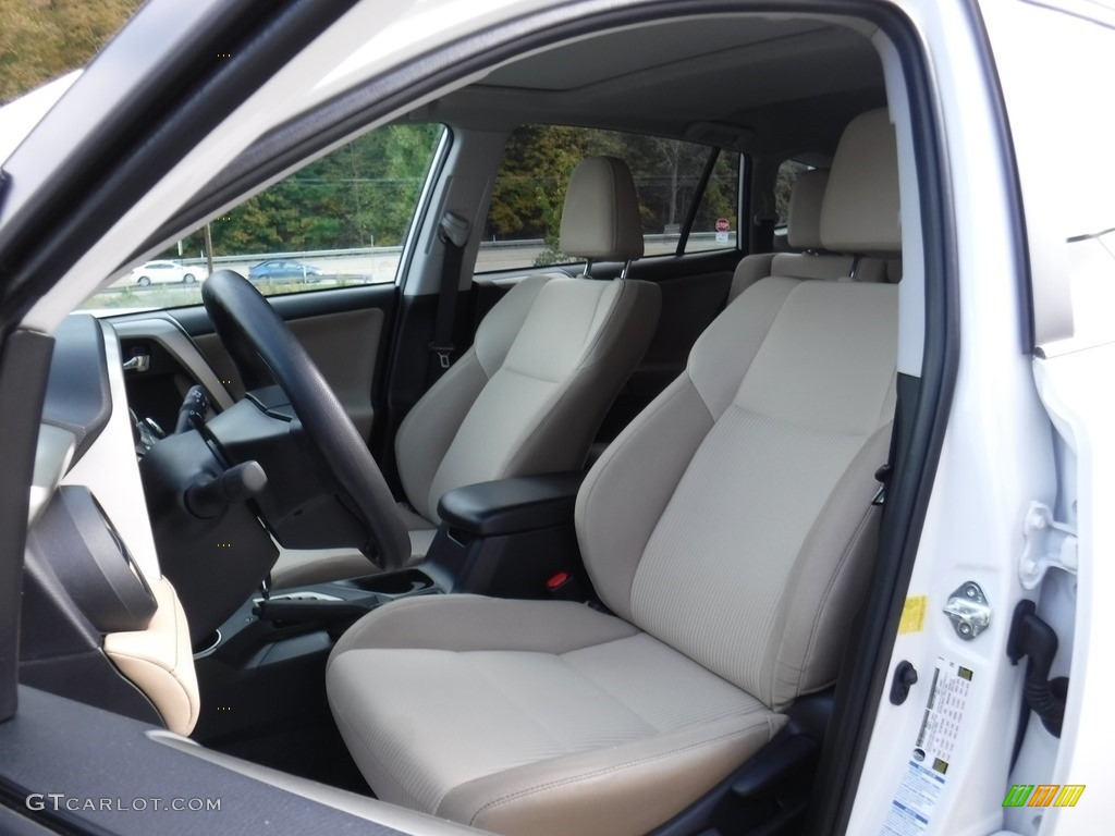 2015 RAV4 XLE AWD - Super White / Latte photo #14