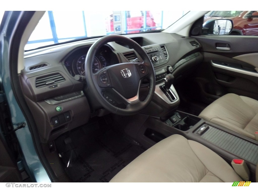 2014 CR-V EX-L AWD - Mountain Air Metallic / Beige photo #13