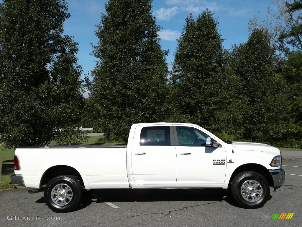 Pearl White 2018 Ram 3500 Laramie Crew Cab 4x4 Exterior Photo #123252010