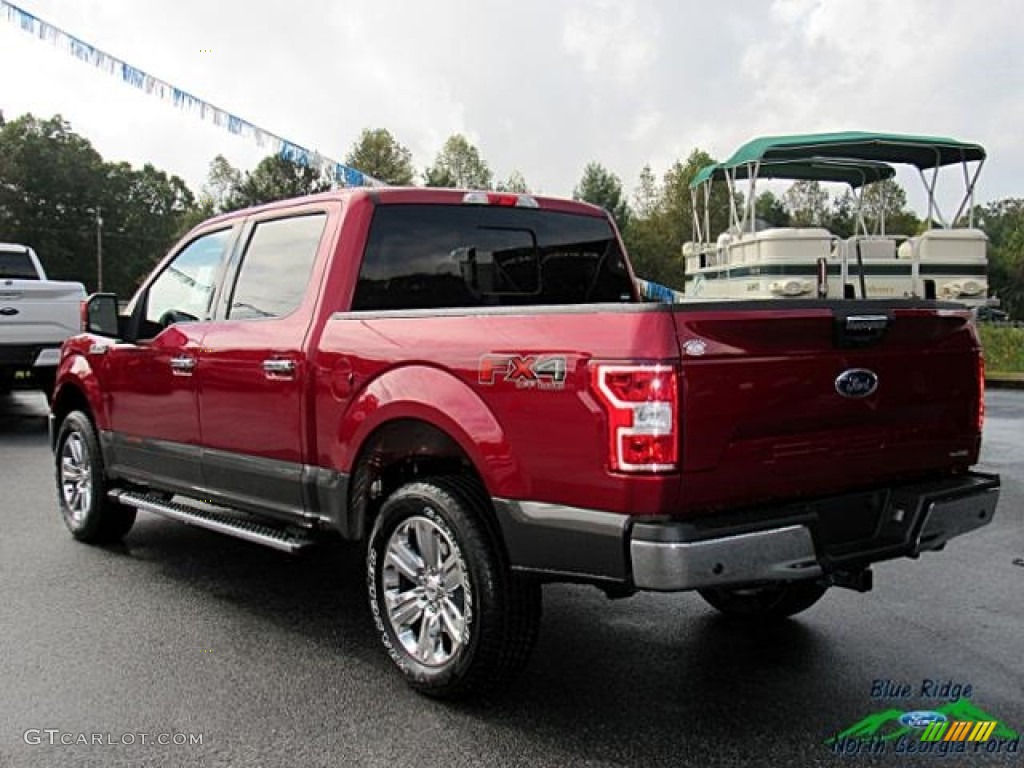 2018 F150 XLT SuperCrew 4x4 - Ruby Red / Earth Gray photo #3