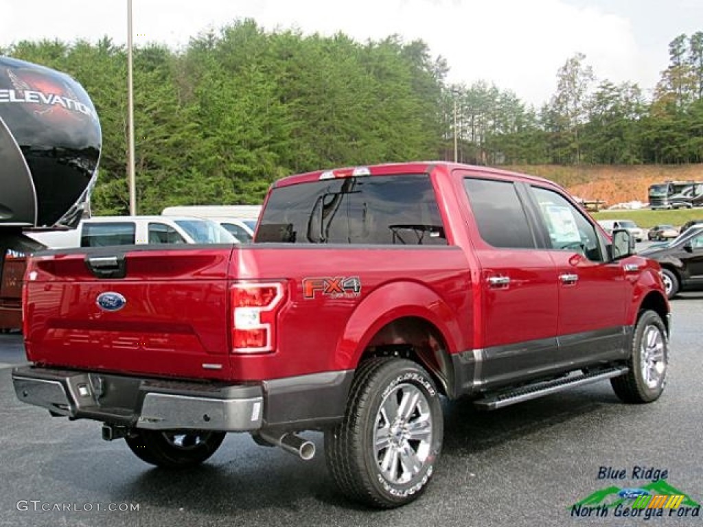 2018 F150 XLT SuperCrew 4x4 - Ruby Red / Earth Gray photo #5