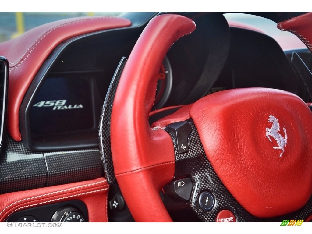 2010 Ferrari 458 Italia Rosso Steering Wheel Photo #123262158