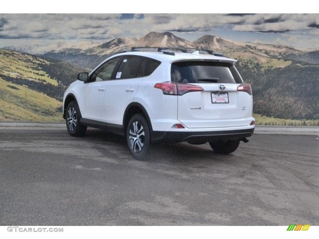 2018 RAV4 LE AWD - Super White / Black photo #3