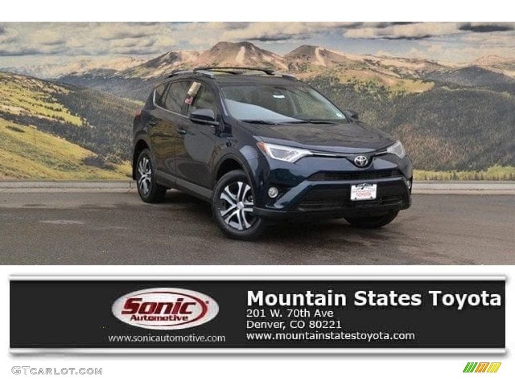 2018 RAV4 LE AWD - Galactic Aqua Mica / Black photo #1