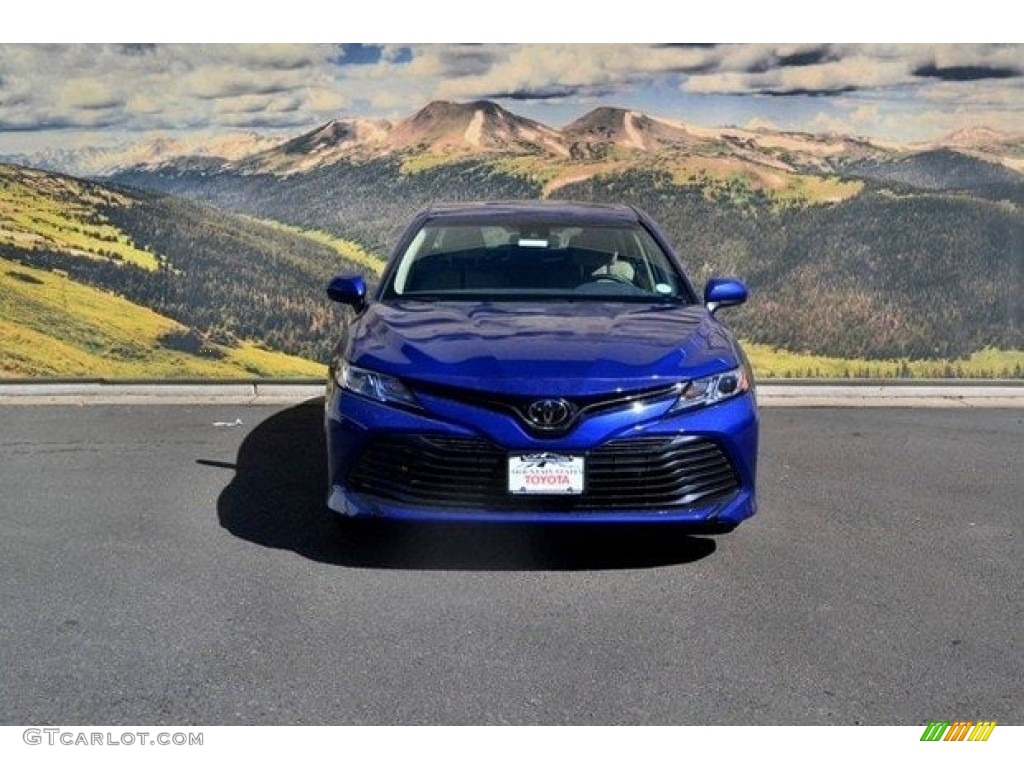 2018 Camry LE - Blue Crush Metallic / Ash photo #2
