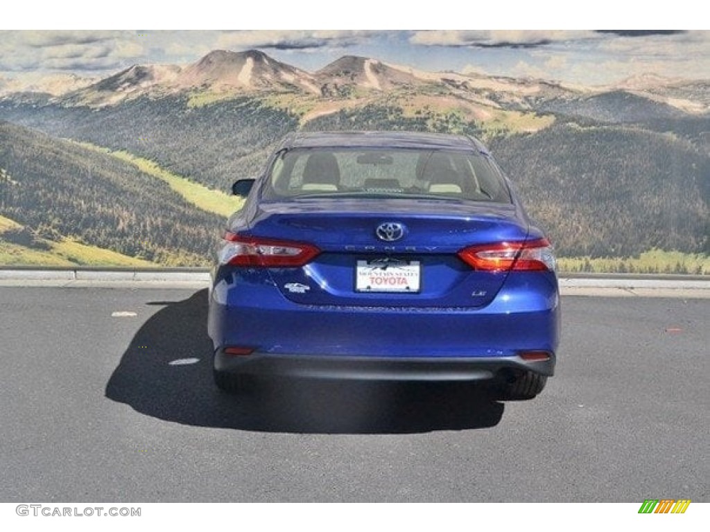2018 Camry LE - Blue Crush Metallic / Ash photo #4