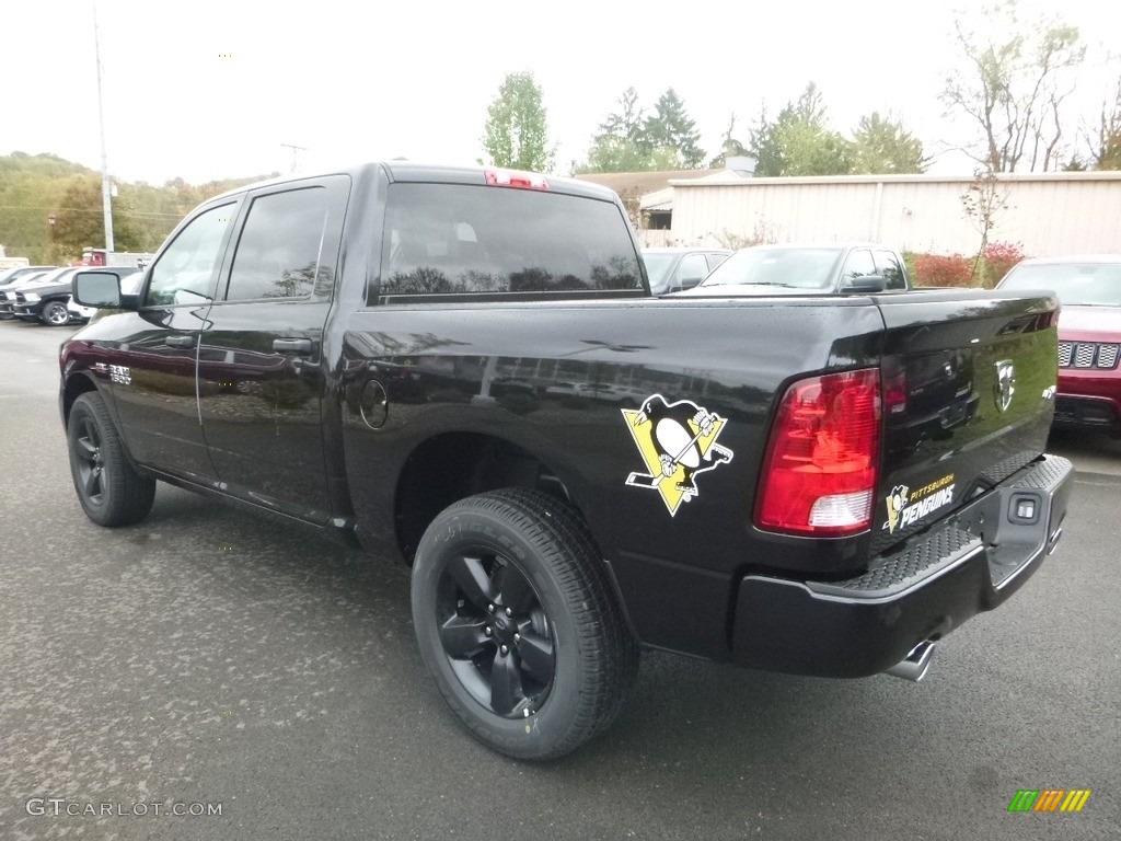 2018 1500 Express Crew Cab 4x4 - Brilliant Black Crystal Pearl / Black/Diesel Gray photo #3