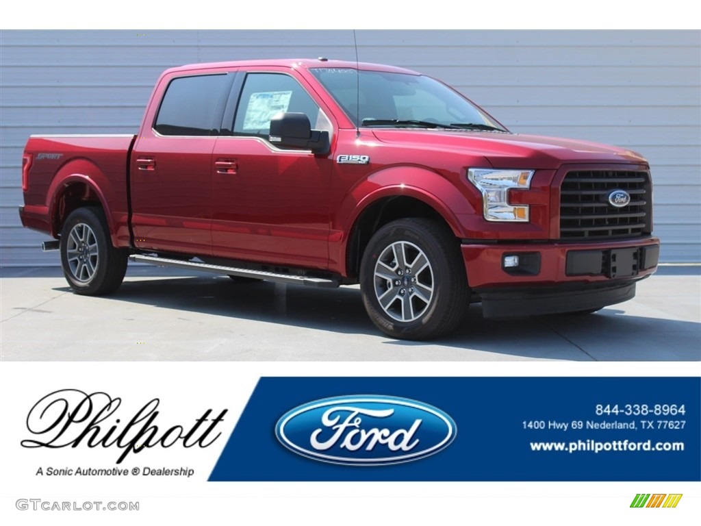 2017 F150 XLT SuperCrew 4x4 - Ruby Red / Black photo #1