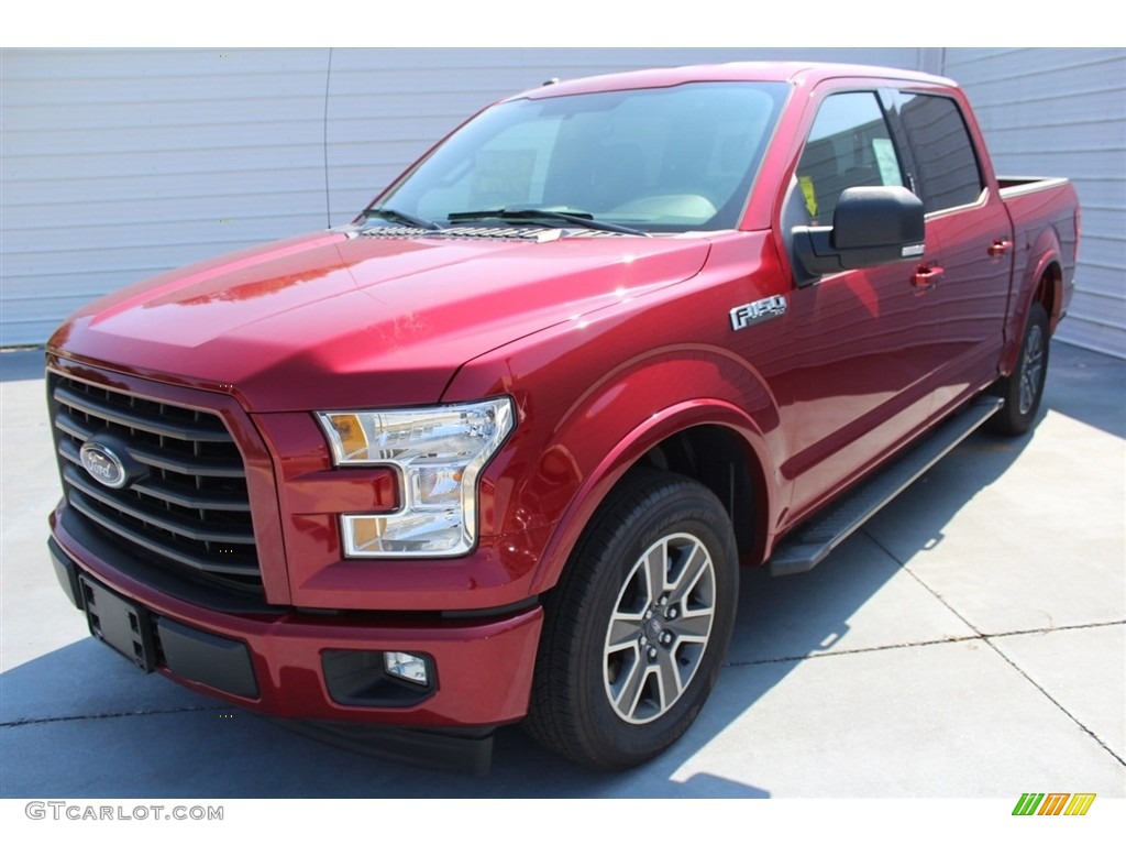 2017 F150 XLT SuperCrew 4x4 - Ruby Red / Black photo #3
